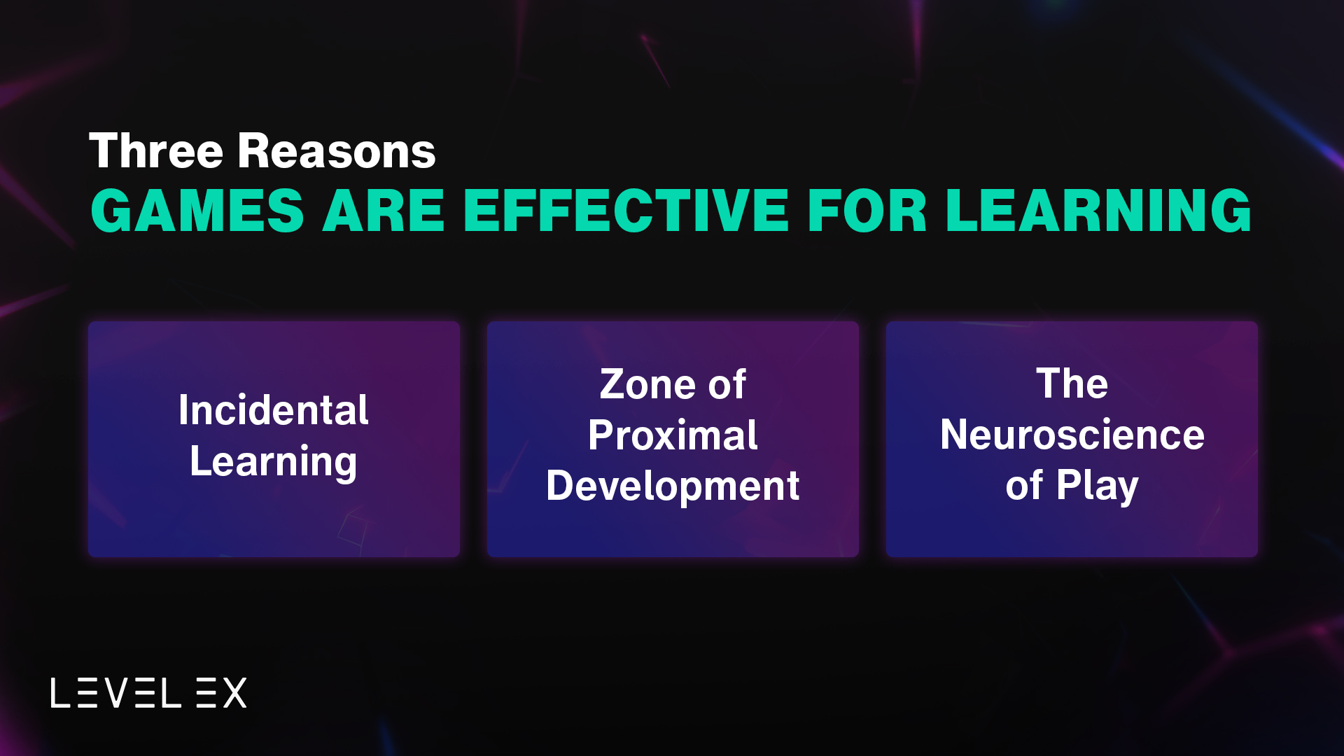 Three reasons games are effective for learning